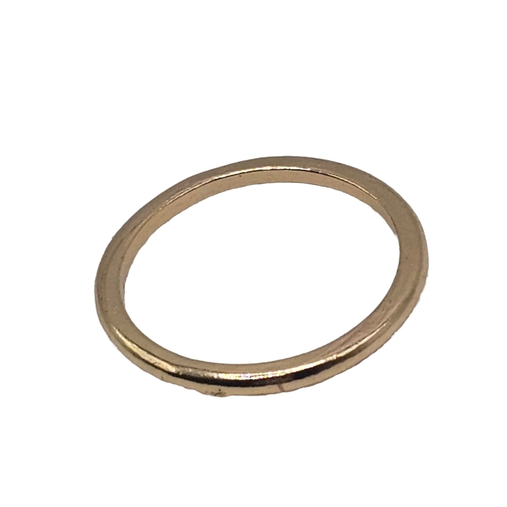 Plain Gold-Tone Band Ring (Size 7.75)